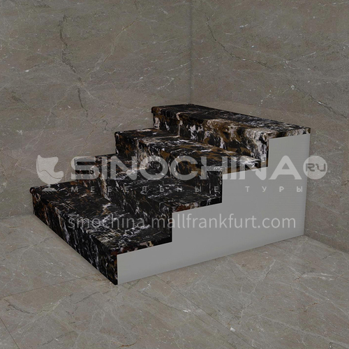 Natural black hot sale marble staircase M-AA30H